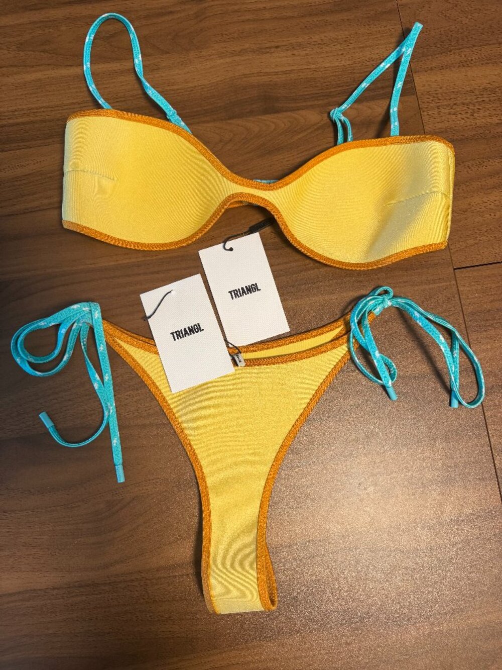 TRIANGL Este Canary Crush Neoprene Bikini Set | Size Small